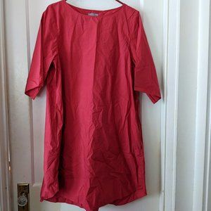 COS Short Sleeve Ballon Tunic Top Red Women Size 12